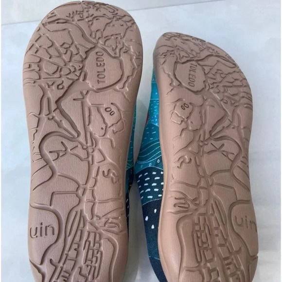 Uin Mens Happy Fish Painted Canvas Slip on Shoes Multicolored Sz 11 - Picture 11 of 13